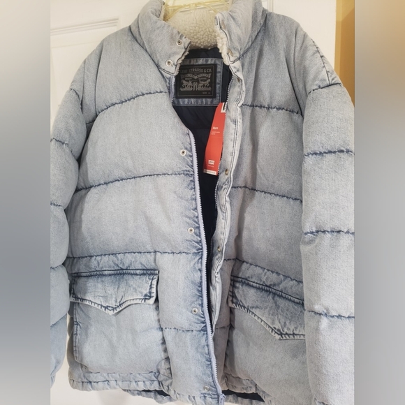 Mens Levi Puffer Jacket Size XL - Picture 3 of 8